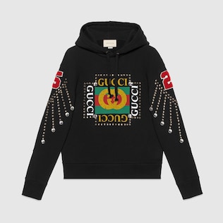 Gucci logo sweatshirt with crystals