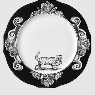 Set di due piatti segnaposto con gatto