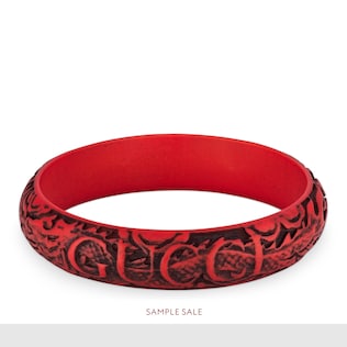 Gucci bracelet with engraved leaves