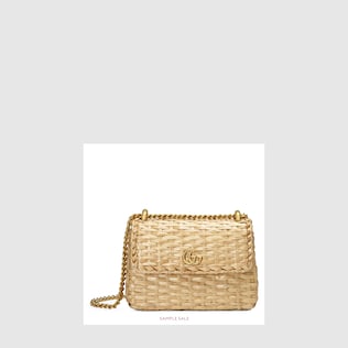 Wicker mini shoulder bag