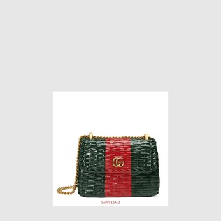 Web wicker mini shoulder bag