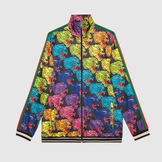 Veste en jersey technique avec tête de panthère