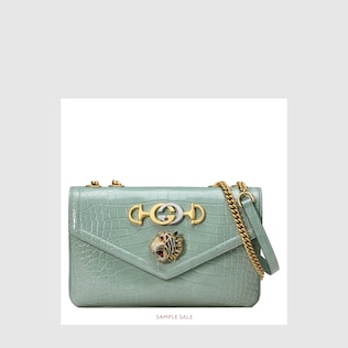 Rajah medium crocodile shoulder bag