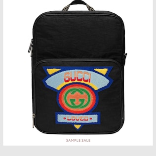 Sac à dos à empiècement Gucci style années 80 taille moyenne