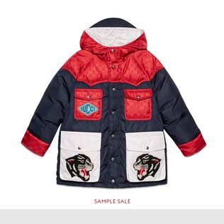 Children's nylon jacket with patches