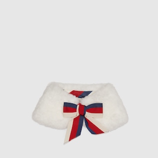 Children's faux fur neck bow
