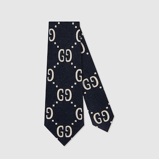 Children's GG wool silk tie