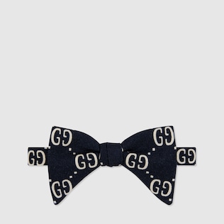 Children's GG wool silk bow tie