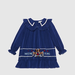 Robe pour bébé en voile de coton brodé