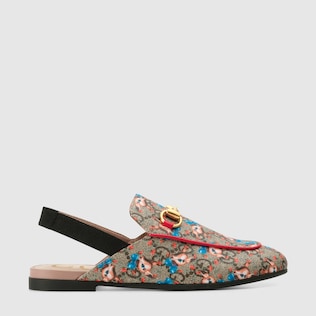 Kinder Princetown Slipper mit GG und Rehkitze-Print