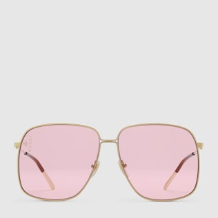 Lunettes de soleil rectangulaires en métal