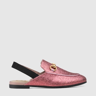 Children's Princetown glitter slipper