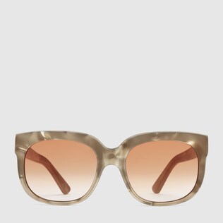 Rectangular-frame acetate sunglasses
