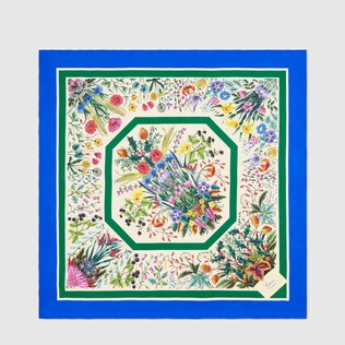 Silk scarf with floral print