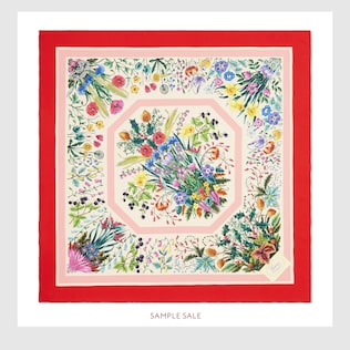 Silk scarf with floral print