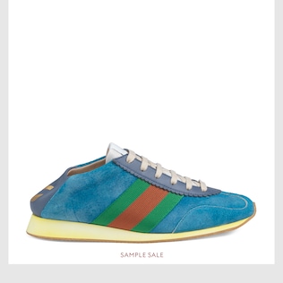 Suede sneaker with Web