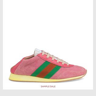 Suede sneaker with Web