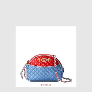 Laminated leather mini bag