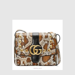 Mittelgroße Arli Schultertasche aus Python