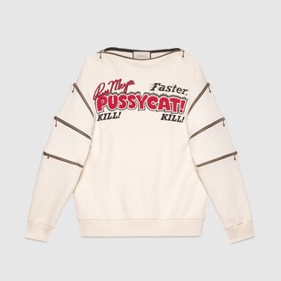 Übergroßer Pullover mit Film-Print