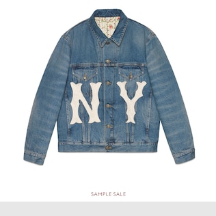 Giacca donna in denim con patch NY Yankees™