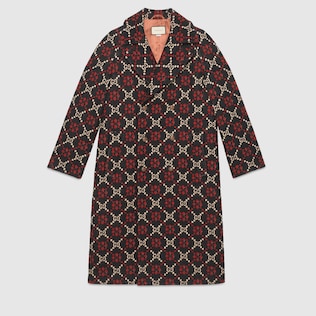 Cappotto in lana con motivo GG diamanti