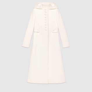 Manteau à capuche en laine