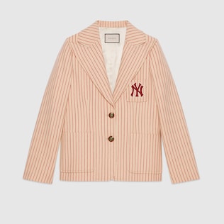 Giacca in lana e seta con patch NY Yankees™