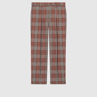 Check wool pant