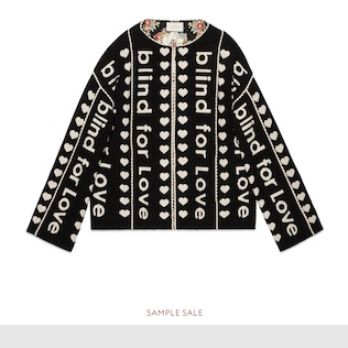 Cappotto in lana jacquard con motivo