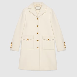 Wool coat with Double G