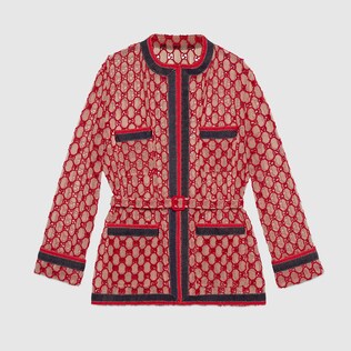 GG macramé oversized jacket