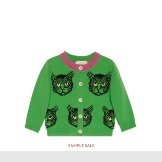 Baby Mystic Cats wool cardigan