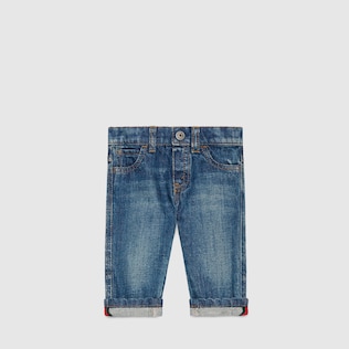Baby washed denim trousers