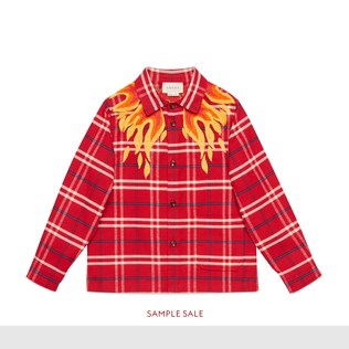 Camicia ricamata a quadri