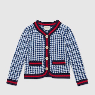 Kinder Jacke aus Wolle mit „Guccy Wishify“-Applikation