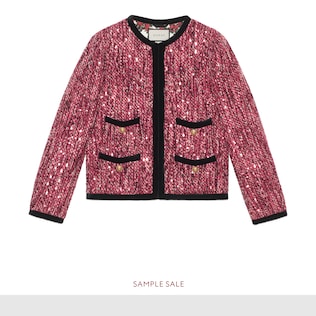 Giacca in tweed con paillette