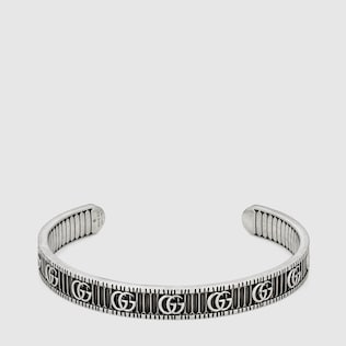 Bracelet à motif Double G en argent