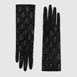 Handschuhe aus Tüll mit GG Motiv