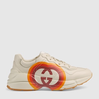 Sneaker Rhyton con GG e cuore