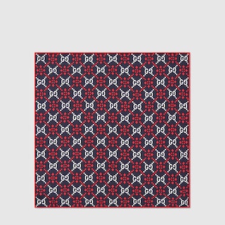 GG diamond silk pocket square