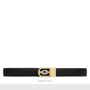 Reversible belt with Interlocking G buckle