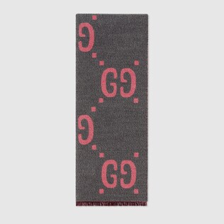 Schal aus GG Jacquard aus Wolle und Seide