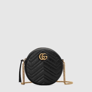 Runde GG Marmont Mini-Schultertasche