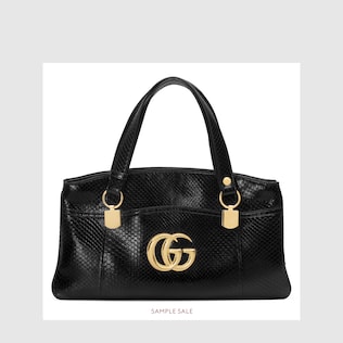 Arli large python top handle bag