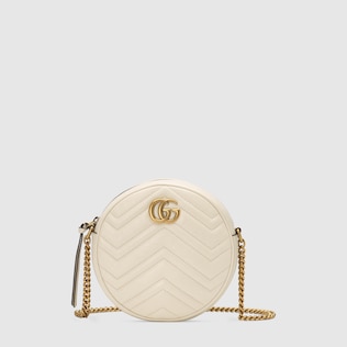 Runde GG Marmont Mini-Schultertasche