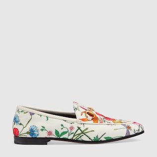 Gucci Jordaan Flora print canvas loafer