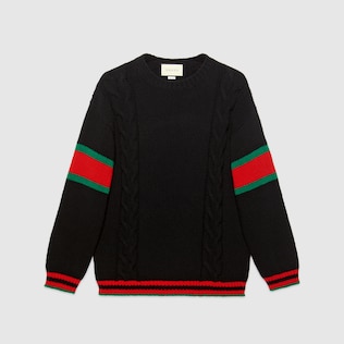 Maglione a trecce