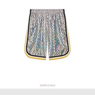 Short en jersey laminé GG étincelant
