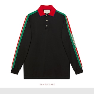 Polo en coton à rayure Gucci